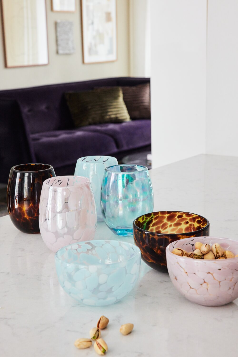 Bahne Interior Dots skål - Amber - Bahne